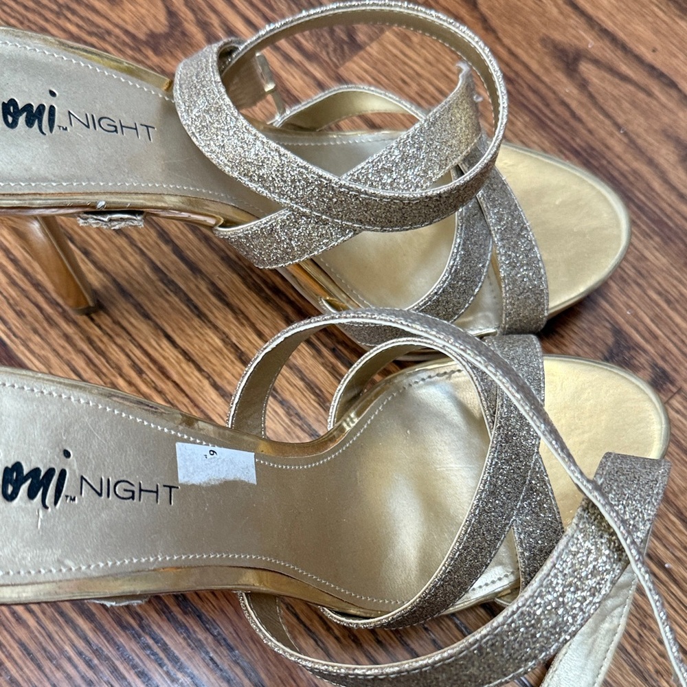 Gold Glitter Women's Heels